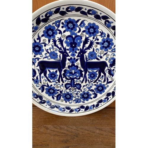 531 - Rhodes Greece Hand Made Blue Decorative Ceramic Plate