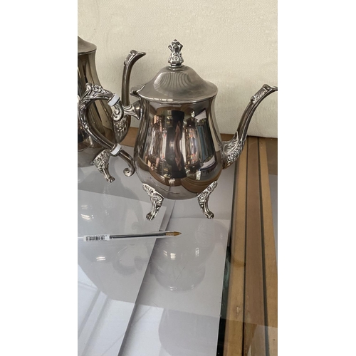 74 - x2 EPNS Silver Plated Tea Pots