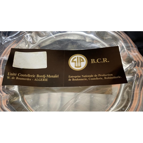 133 - Silver Plated Tray BCR in Original Box Presentation (23cm Diameter)