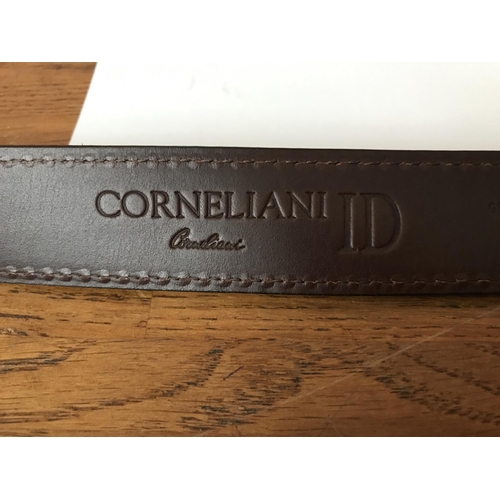 84 - Black Suede Corneliani Italian Leather Belt