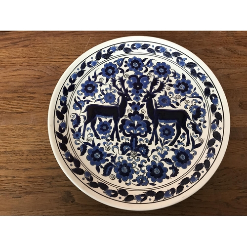 531 - Rhodes Greece Hand Made Blue Decorative Ceramic Plate