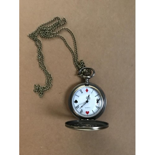 483 - Alice in Wonder Time Little Magic Pocket Watch