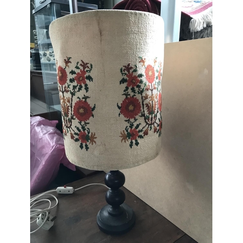 421 - Vintage Wooden Table Lamp (Needs Shade)