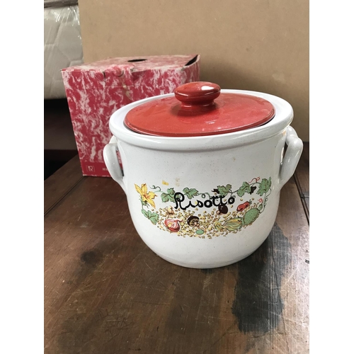 252 - Italian Ceramic Risotto Lidded Pot (Unused)