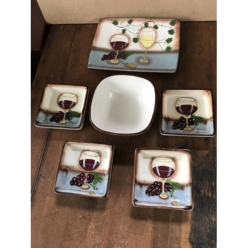 253 - Collection of Vintage Painted Dips Dishes