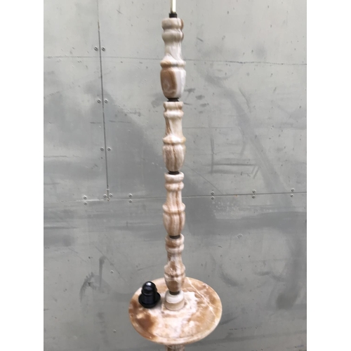 275 - Vintage Onyx Floor Standing Lamp (150cm H. - Lamp Holder May Need Attention)