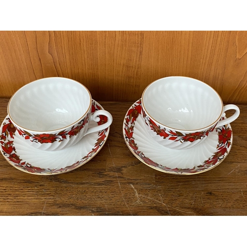 183 - x2 LFZ Russian Lomonosov Fine Porcelain Tea Cups and Saucers