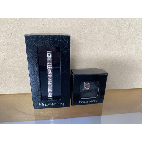 239 - Nomination Rosa Bracelet and Tormalina Rosa Ring Set