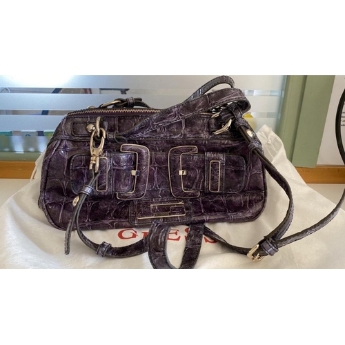 345 - Guess Purple Cross Body Bag with Dust Bag