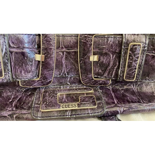 345 - Guess Purple Cross Body Bag with Dust Bag