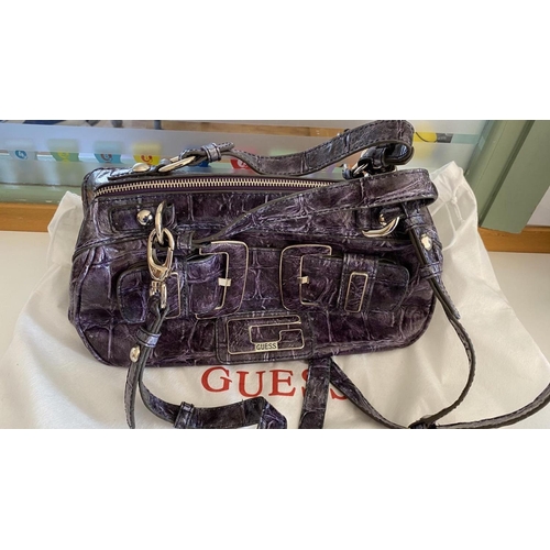 345 - Guess Purple Cross Body Bag with Dust Bag