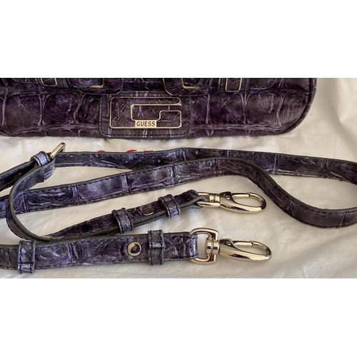 345 - Guess Purple Cross Body Bag with Dust Bag