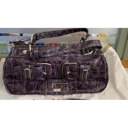 345 - Guess Purple Cross Body Bag with Dust Bag