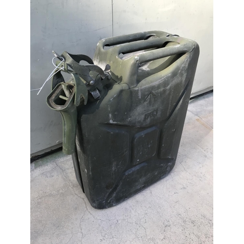 401 - Vintage Military 20L Metal Tank with Extension