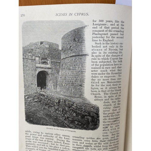 470 - Antique 1888 Scribners Magazine with Scenes and Engravings of Cyprus