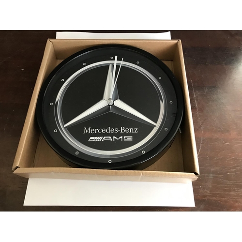 484 - Mercedes Benz Advertising Wall Clock (In Working Order)