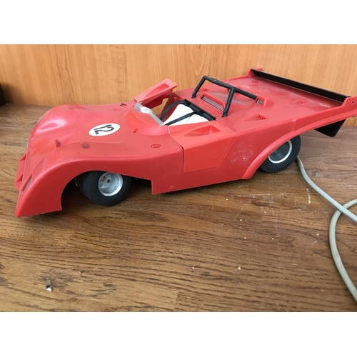 489 - Large Vintage DDR Ferrari Model Car with Control