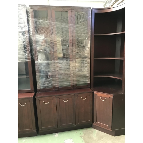 499 - Teak Wood Finland 2-Piece Vitrine with Bottom Cabinet (90 W. x 47 D. x 200cm H.)