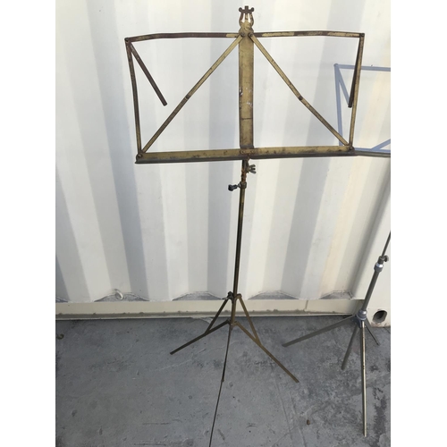 553 - x2 Vintage and Later Metal Folding Music Stands