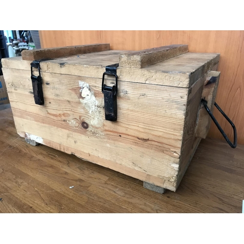 615 - Vintage Wooden Military Box