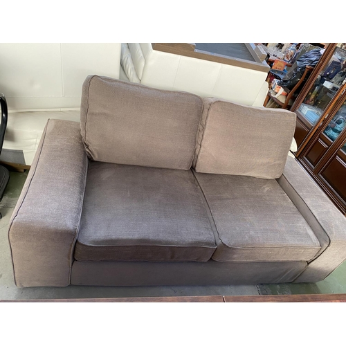 617 - 'Ikea' Brown/Grey 2-Seat Sofa