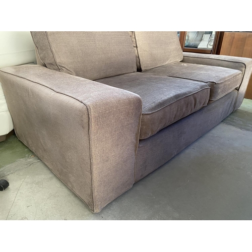 617 - 'Ikea' Brown/Grey 2-Seat Sofa