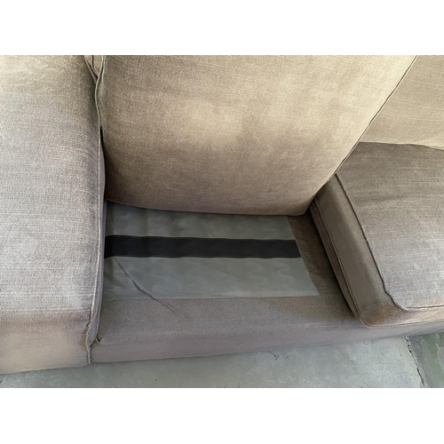 617 - 'Ikea' Brown/Grey 2-Seat Sofa