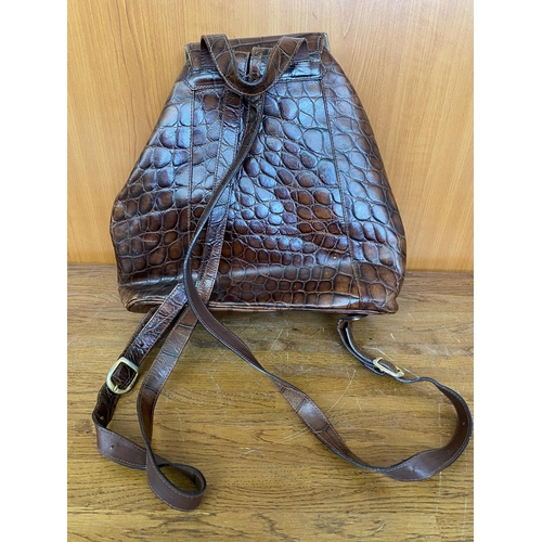 658 - Leather Brown Backpack