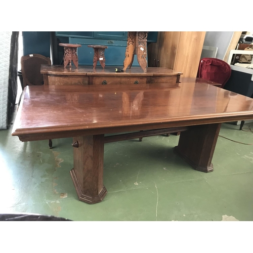 668 - Large Wooden Dining Table (200 W. x 100 D. x 76cm H. - Top Needs Attention)