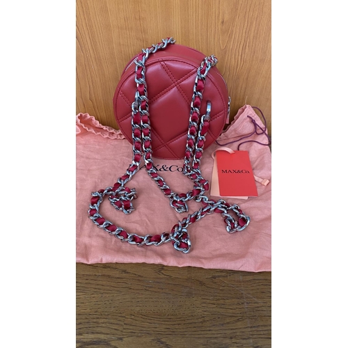 99 - Max & Co Red Mini Hand Bag with Chain Handles (Unused)