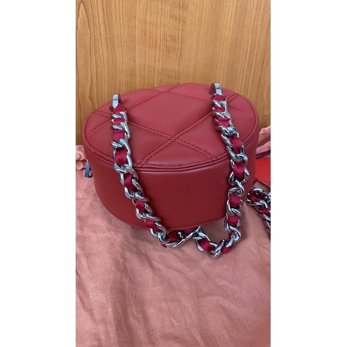 99 - Max & Co Red Mini Hand Bag with Chain Handles (Unused)