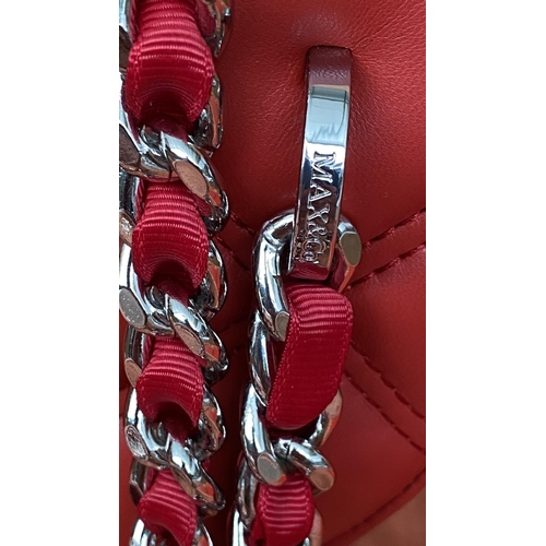 99 - Max & Co Red Mini Hand Bag with Chain Handles (Unused)