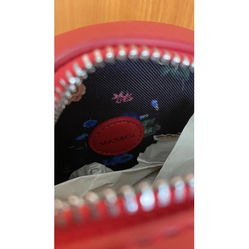 99 - Max & Co Red Mini Hand Bag with Chain Handles (Unused)