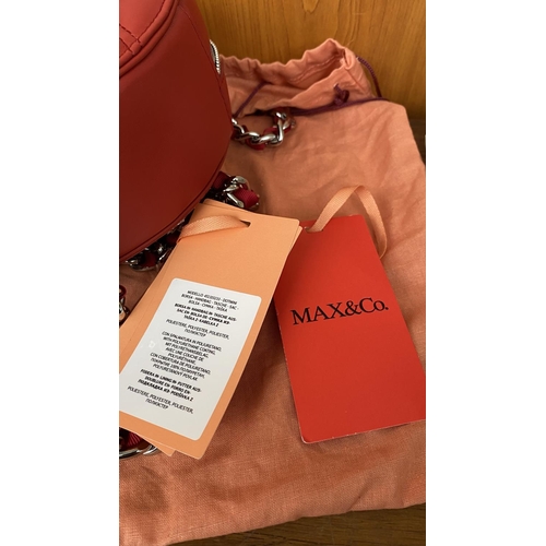 99 - Max & Co Red Mini Hand Bag with Chain Handles (Unused)