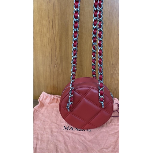 99 - Max & Co Red Mini Hand Bag with Chain Handles (Unused)