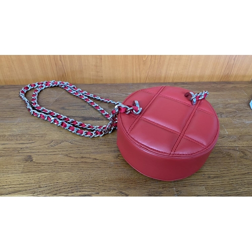 99 - Max & Co Red Mini Hand Bag with Chain Handles (Unused)