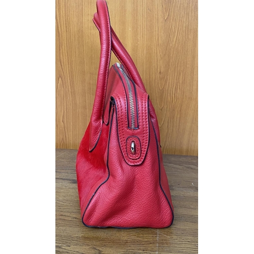 192 - Maria Carla Italy Ladies Red Bag with Pony Skin Effect (Unused) - Taken Back on 23/2/2024