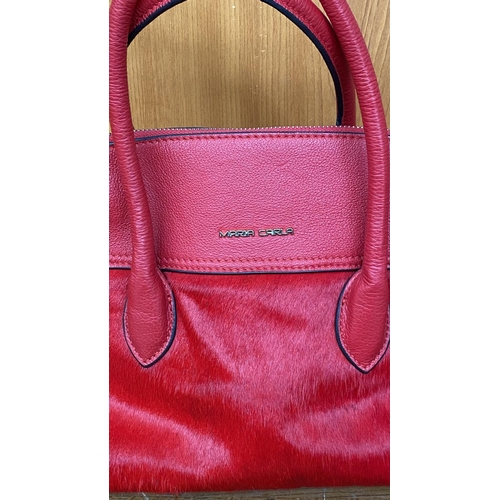 192 - Maria Carla Italy Ladies Red Bag with Pony Skin Effect (Unused) - Taken Back on 23/2/2024