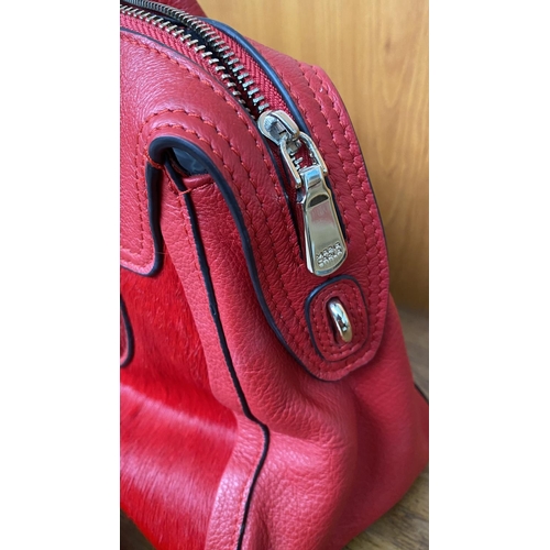 192 - Maria Carla Italy Ladies Red Bag with Pony Skin Effect (Unused) - Taken Back on 23/2/2024
