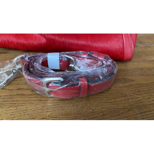 192 - Maria Carla Italy Ladies Red Bag with Pony Skin Effect (Unused) - Taken Back on 23/2/2024