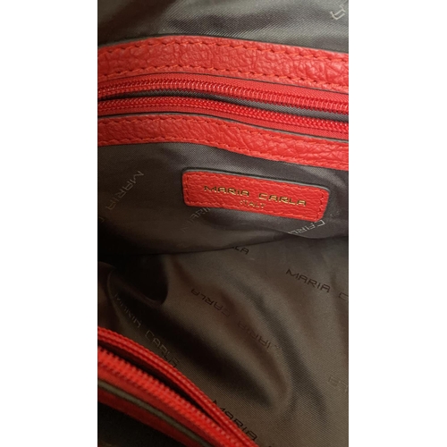 192 - Maria Carla Italy Ladies Red Bag with Pony Skin Effect (Unused) - Taken Back on 23/2/2024