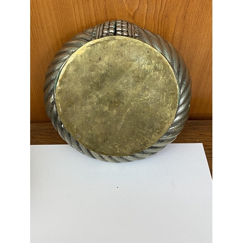 190 - x3 Old Vintage Unique Round Shape Handmade Tribal Metal/Copper Work Ashtrays