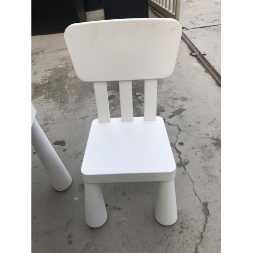 231 - Child's Rectangular Plastic Table and 2 Chairs