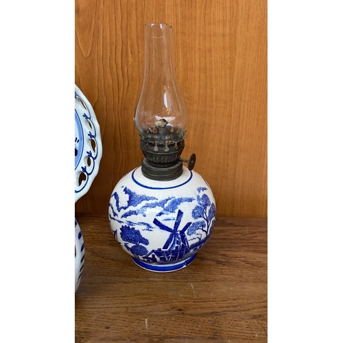194 - Collection of Hand Painted Delft Items