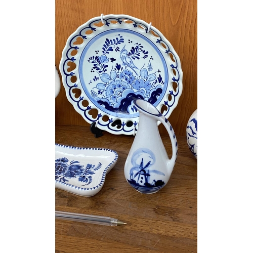 194 - Collection of Hand Painted Delft Items