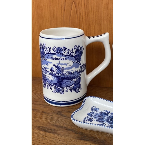 194 - Collection of Hand Painted Delft Items