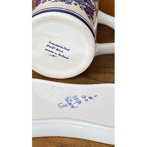 194 - Collection of Hand Painted Delft Items