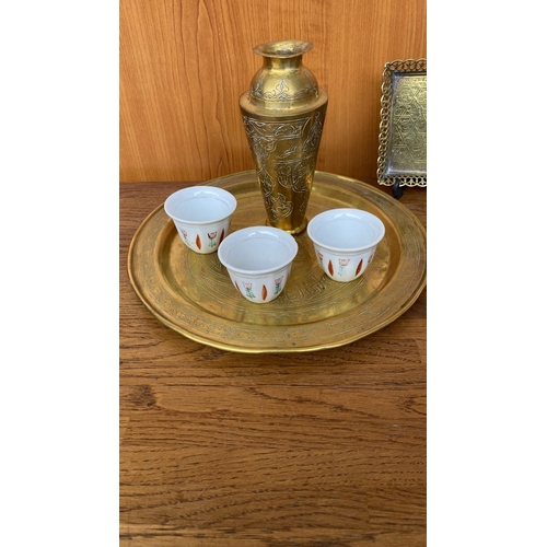 195 - Collection of Vintage Brass and Bone Items