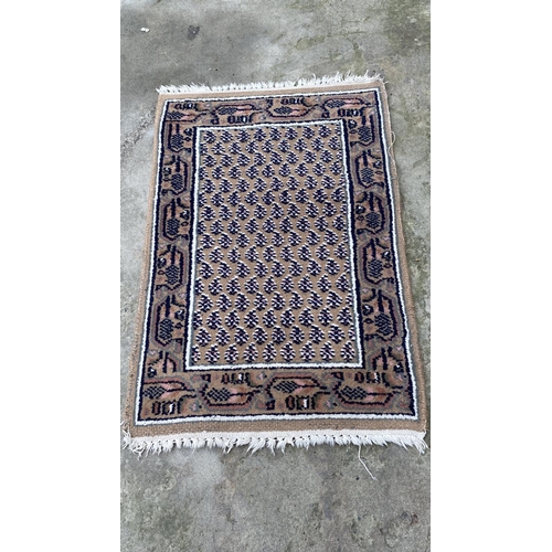 199 - Vintage Persian Hand Made Carpet (90 x 60cm)