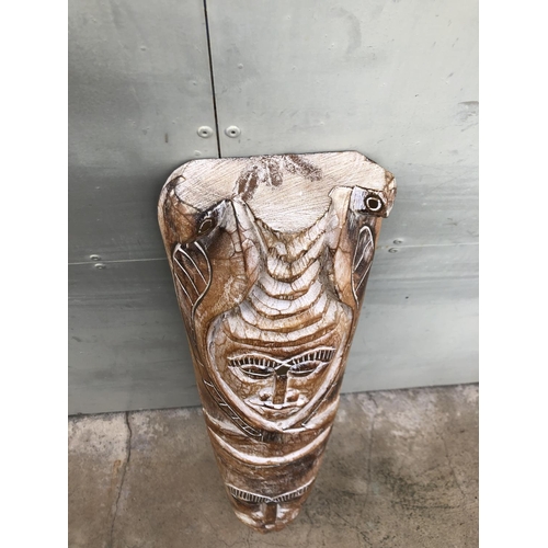 223 - Large Vintage Carved Wood African Ornament (104cm H.)